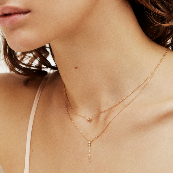 NECKLACE AMANTS : VINTAGE ROSE/ROSE WATER OPAL