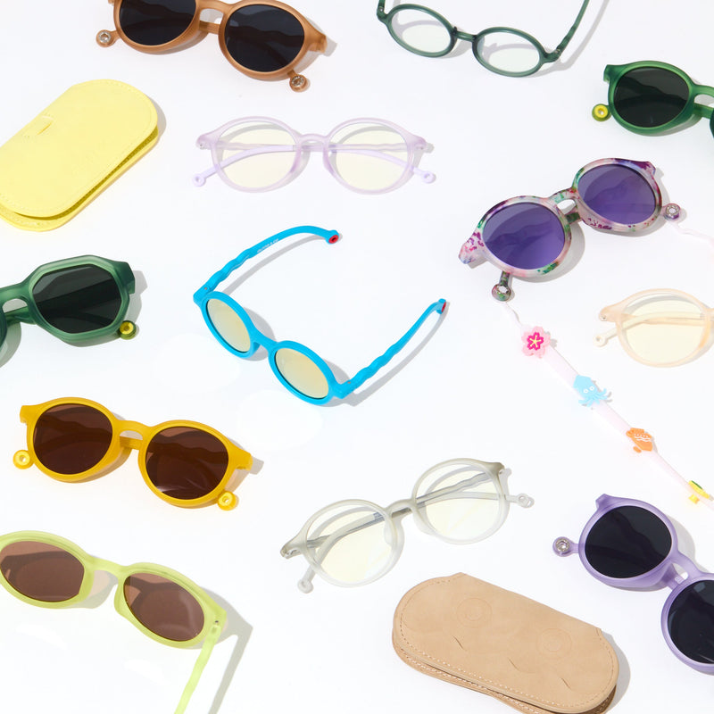 KIDS  Round Sunglasses-Lapis blue