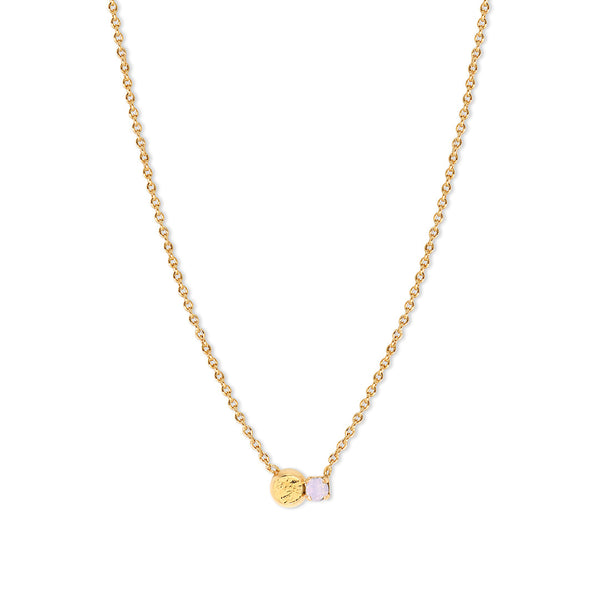 SHORT NECKLACE ZEPHYR : ROSE WATER OPAL
