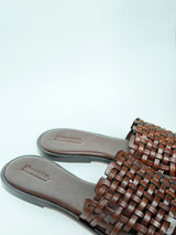  ZIG ZAG SANDAL - DARK BROWN