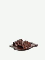  ZIG ZAG SANDAL - DARK BROWN