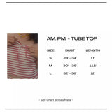 AM. PM. - TUBE TOP - RED