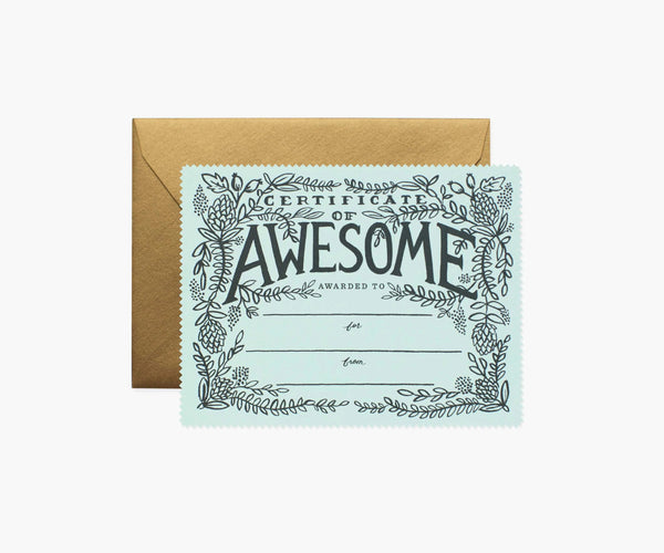 Rifle Paper Co. Certificate Of Awesome