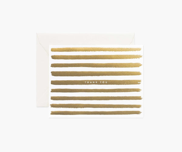 Rifle Paper Co. Gold Stripes Thank You