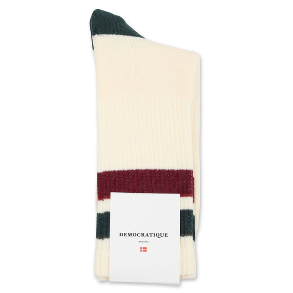 ATHLETIQUE CLASSIQUE STRIPES ORGANIC COTTON OFF WHITE / FORREST GREEN / ARMY / RED WINE / LIGHT ROSSO_1