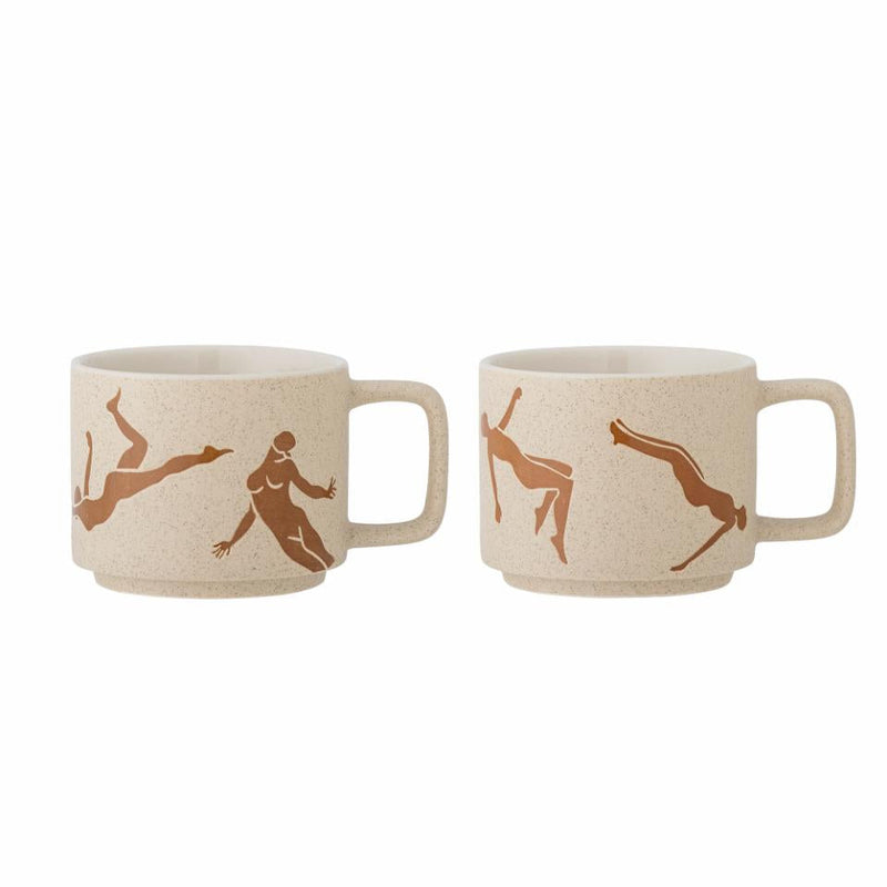 BLOOMINGVILLE Harlow Mug Brown Stoneware Set of 2