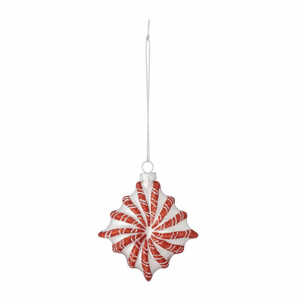 BLOOMINGVILLE Candy Ornament Red Glass