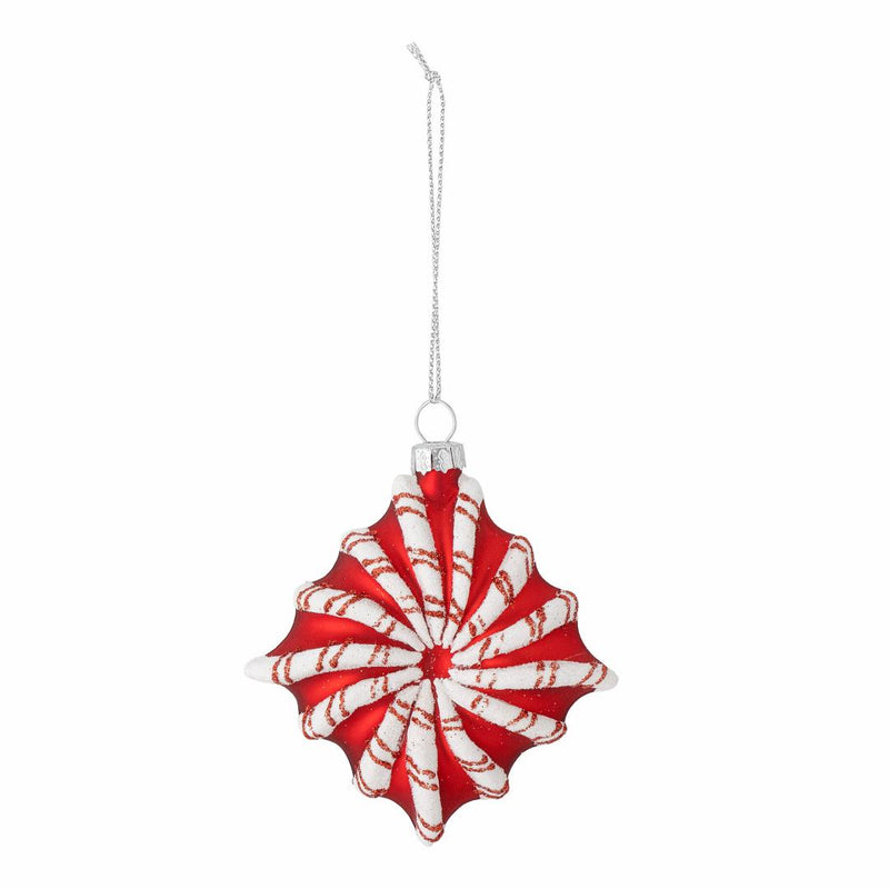 BLOOMINGVILLE Candy Ornament Red Glass 2