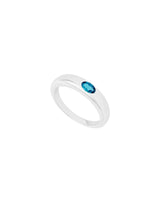 Baby Ying Ring, London Blue Topaz - Silver