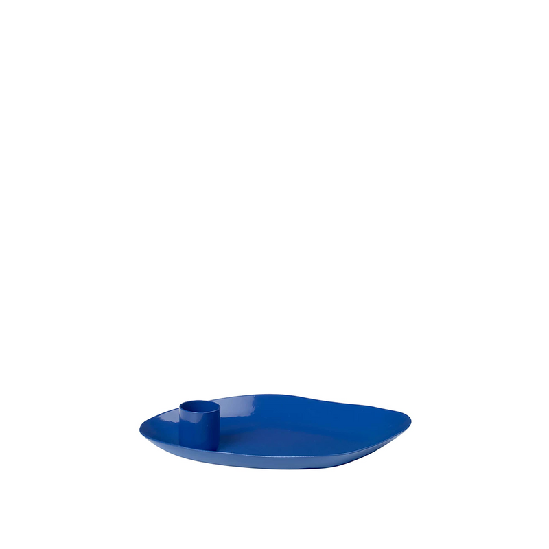 CANDLE PLATE 'MIE' IRON - INTENSE BLUE