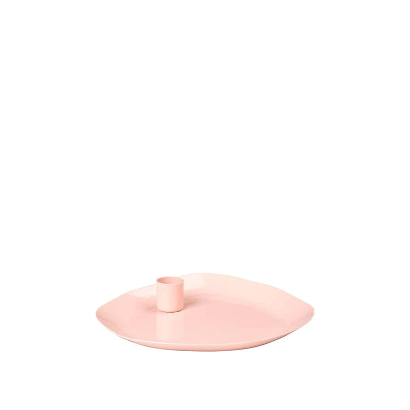 CANDLE PLATE 'MIE' IRON - PALE BLUSH