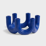 Candle holder churros blue 