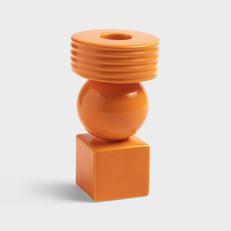 Candle holder stack orange 