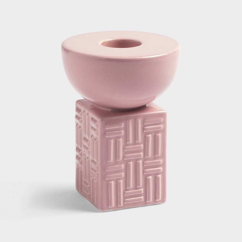 Candle holder stack pink