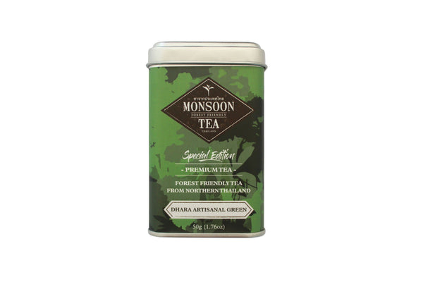 Dhara Artisanal Green Tea Monsoon Tea Tin Can
