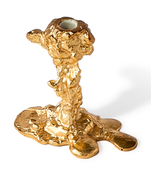 Drip Candle Holder - S - Gold