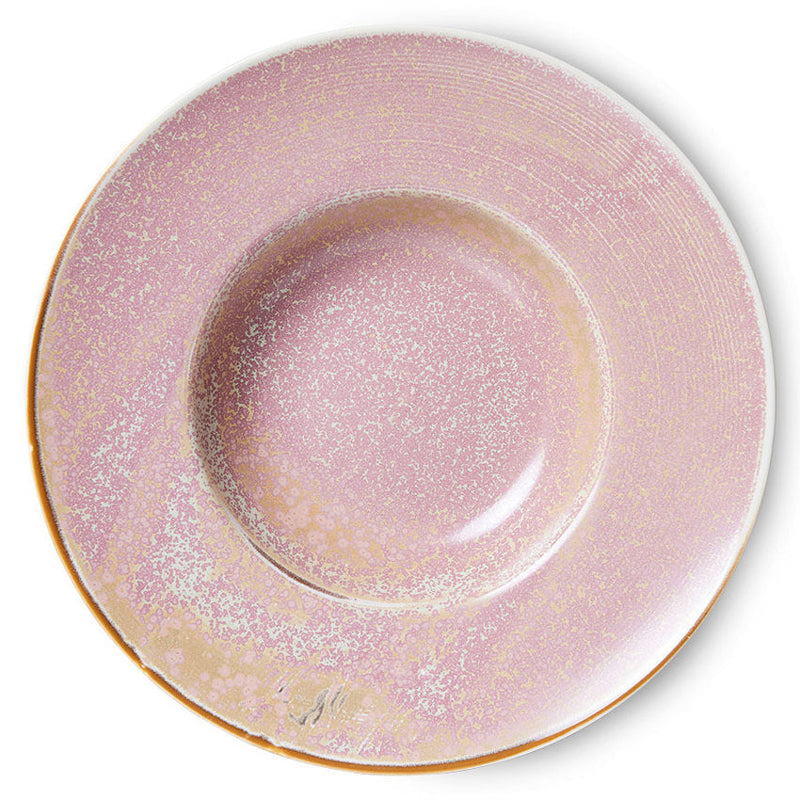 HKLiving Chef ceramics pasta plate rustic pink