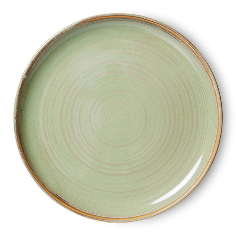 HKLiving Chef ceramics dinner plate moss green