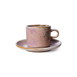 HKLiving Chef ceramics cup and saucer rustic pink