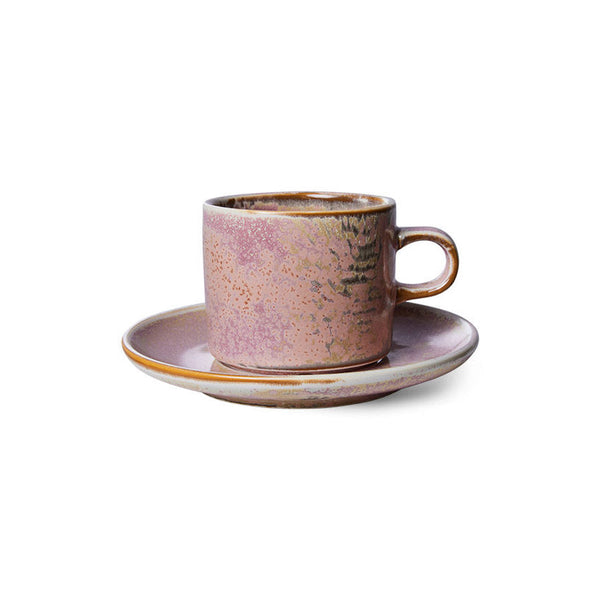 HKLiving Chef ceramics cup and saucer rustic pink