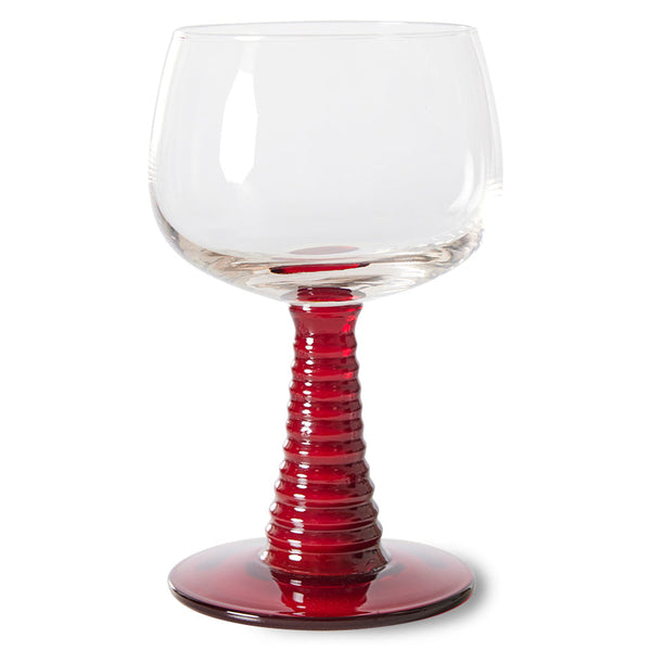 HKLiving Swirl wine glass high red