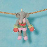 KNITTED DOLL - NAKED DARK PINK ELEPHANT & RED BLUE BOXER_3