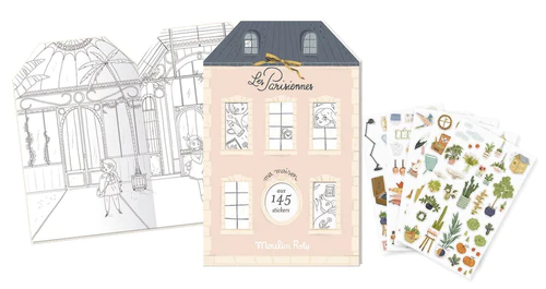 Les Parisiennes Afternoon tea time coloring book and stickers