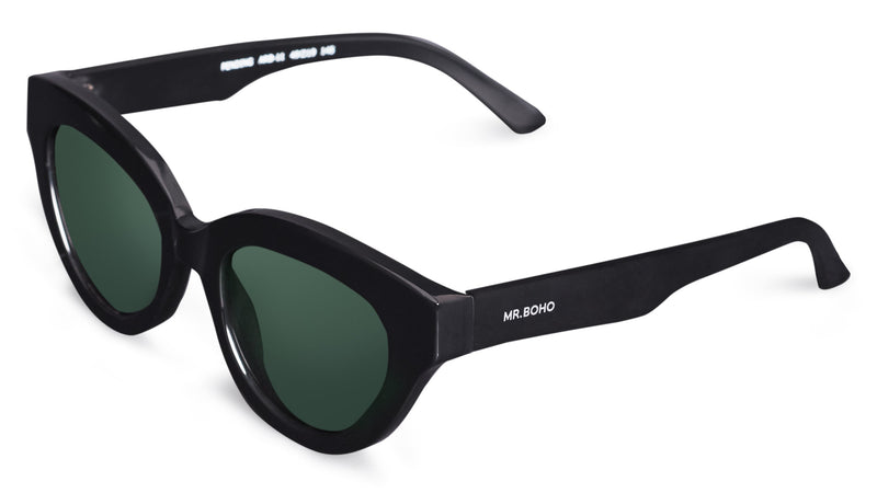 BLACK BRIGHT GRACIA WITH CLASSICAL LENSES SUNGLASSES