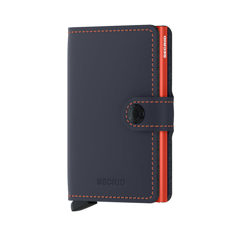 SECRID MINI Wallet Matte Nightblue and Orange