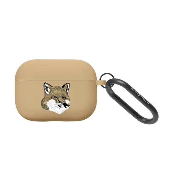 MONOCHROME FOX HEAD CASE FOR AIRPODS PRO 2ND GEN - BEIGE