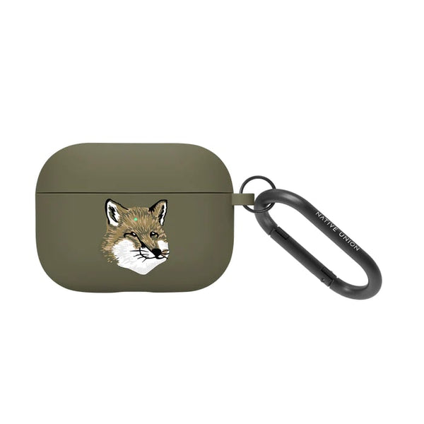 MONOCHROME FOX HEAD CASE FOR AIRPODS PRO 2ND GEN - KHAKI