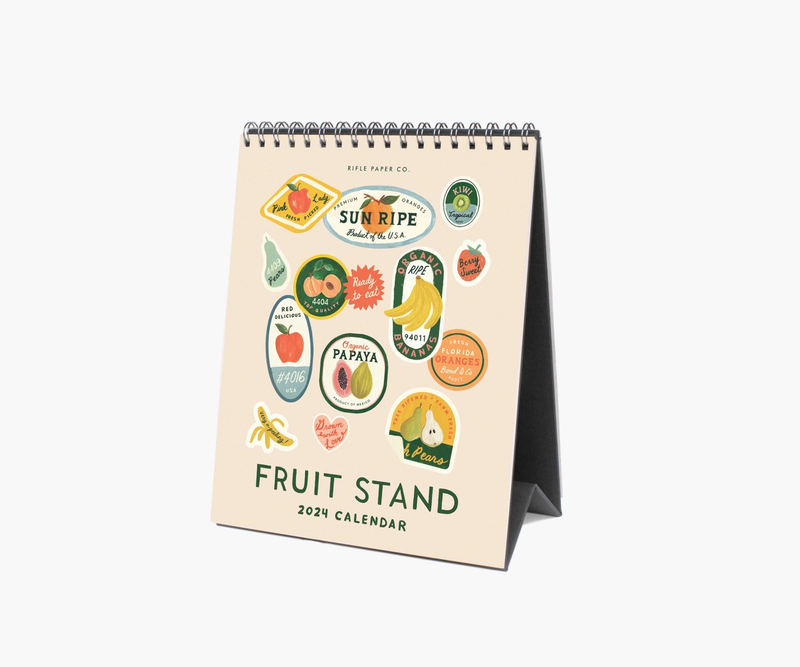Rifle Paper Co. 2024 Fruit Stand Desk Calendar