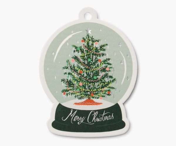 Rifle Paper Co. Pack of 8 Snow Globe Gift Tags