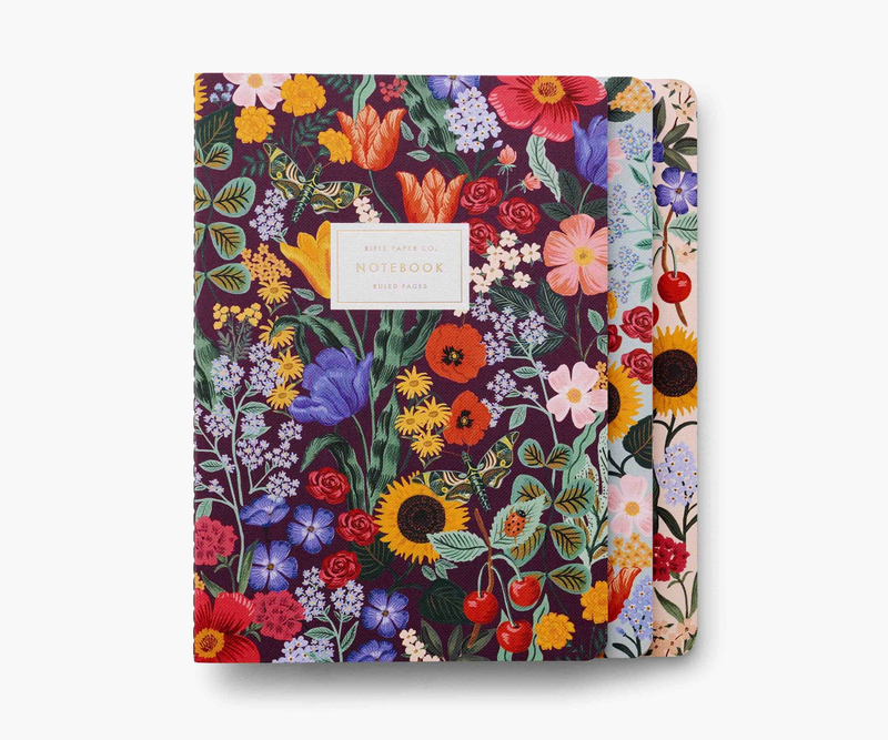 Rifle Paper Co. Assorted Set of 3 Blossom Notebooks