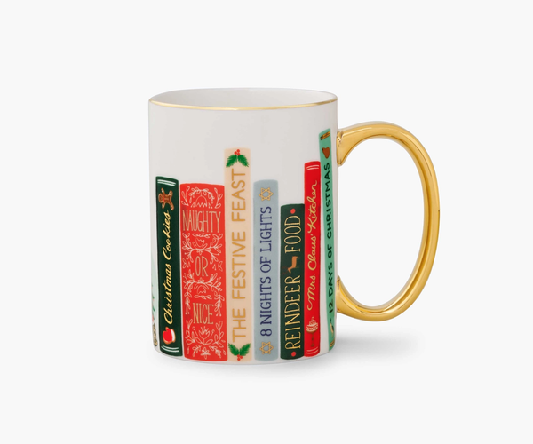 Rifle Paper Co. Festive Book Club Porcelain Mug