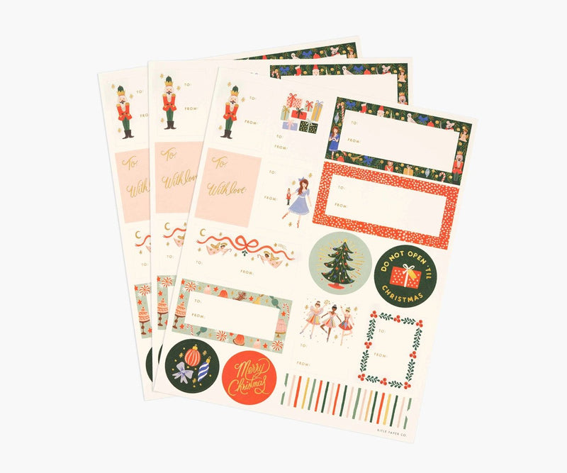 Rifle Paper Co. Pack of 3 Nutcracker Stickers and Labels