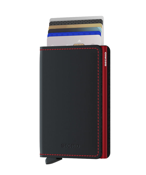 SECRID SLIM Wallet Matte Black and Red