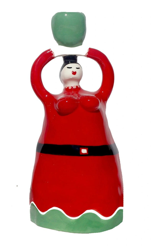 Santa Red candle holder