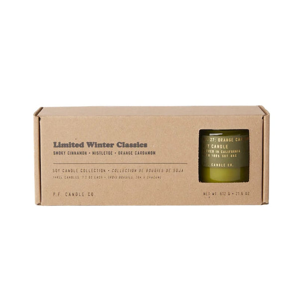 Soy Candle - Limited Winter Classics 3-Pack Gift Set - 7.2 oz