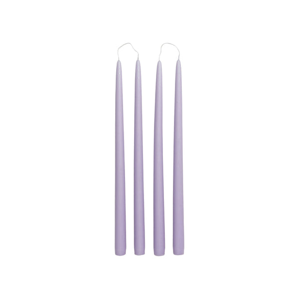 TAPERED CANDLES - ORCHID LIGHT PURPLE
