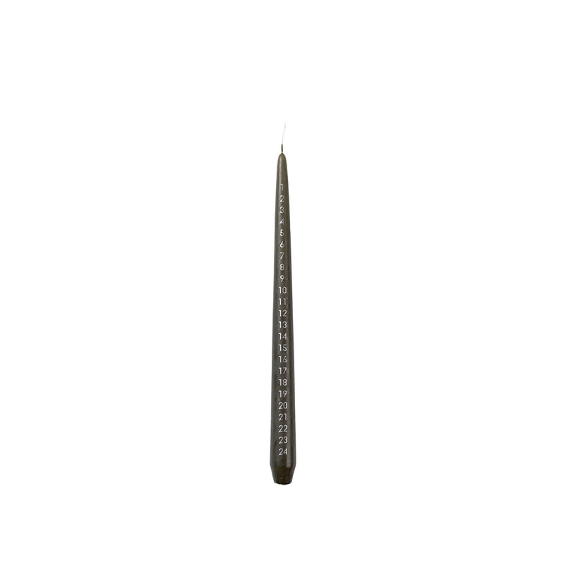 TAPER CALENDAR CANDLE 'TAPER' - GRAPE LEAF