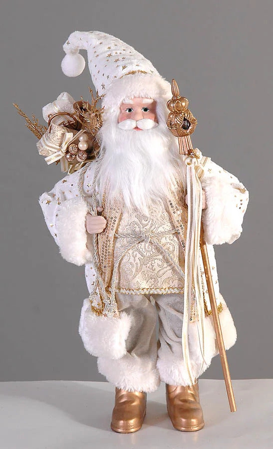 VETUR BV 46cm Standing gold Santa Claus