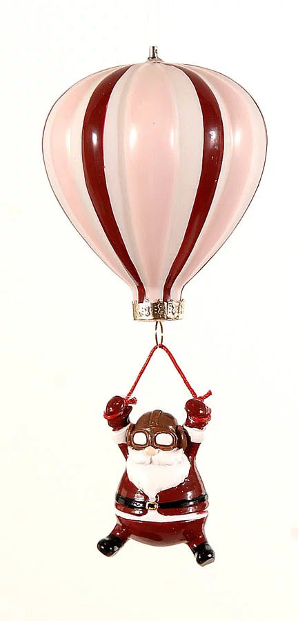 VETUR BV 14cm Glass airballoon w/Santa