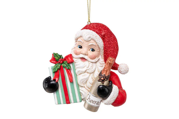 VETUR BV 10cm Santa w/gifts ornament