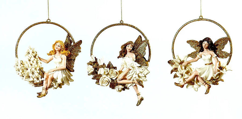 VETUR BV 13cm Polyresin gold  fairy ornaments