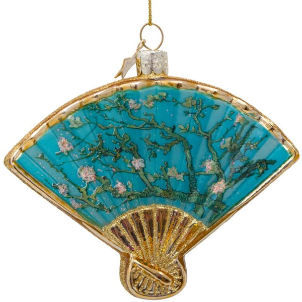 VONDELS Ornament glass Van Gogh blue almond blossom fan