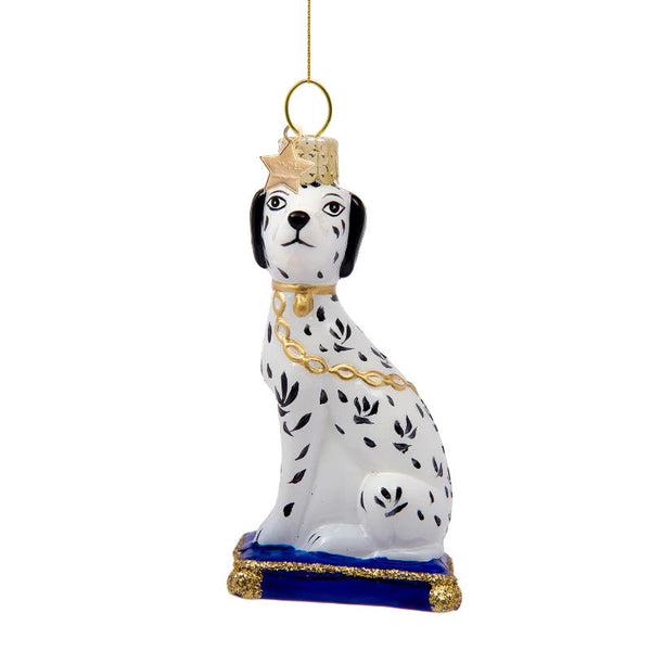 VONDELS Ornament glass Dalmatian dog blue cushion