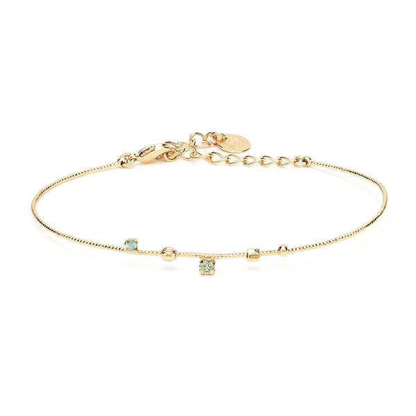 bangle bracelet Tre_sors : chrysolite/pacific opal_1