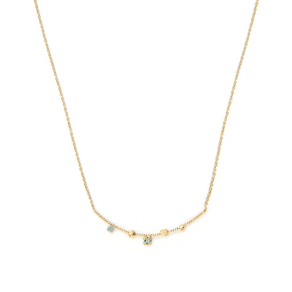 necklace Tre_sors : chrysolite/pacific opal_1