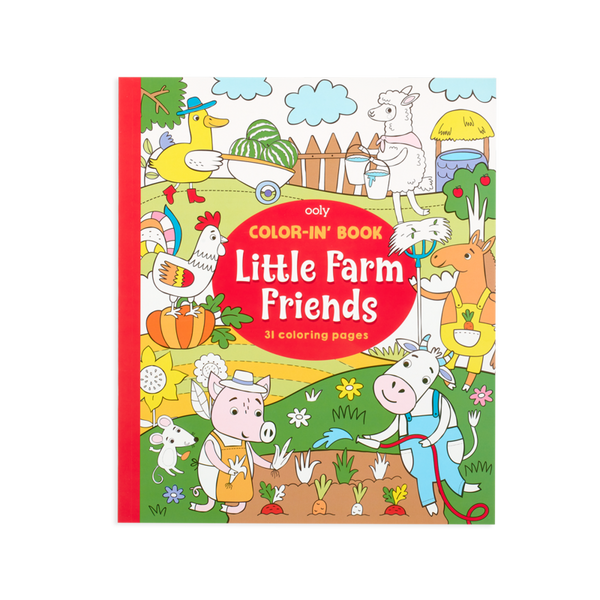 OOLY Color-in' Book - Little Farm Friends